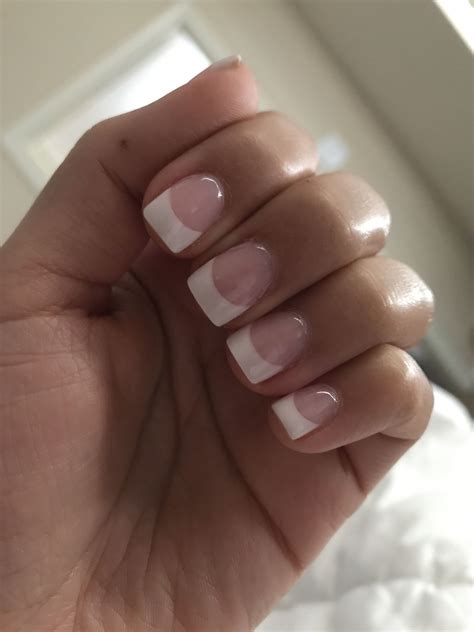 short french tip nails|easy french tips on short nails.